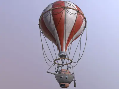 Air Balloon Low-poly 3D model