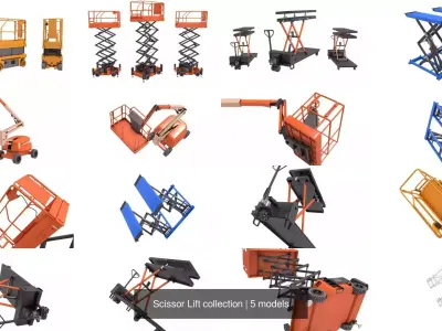 Scissor Lift collection 3D Model Pack