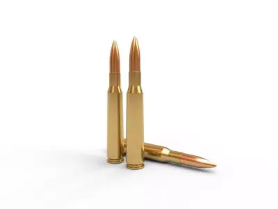 127x108mm Ammo Low-poly 3D model