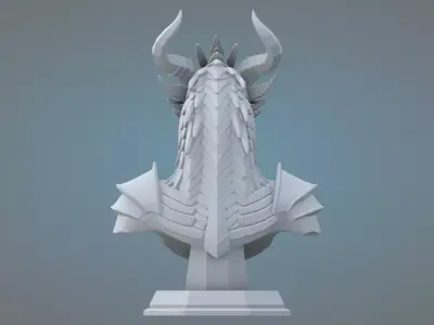 Armored Dragon Bust PM-20 3D print model