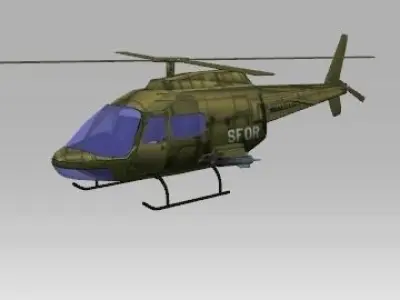 Bell 406 Helicopter 3D model