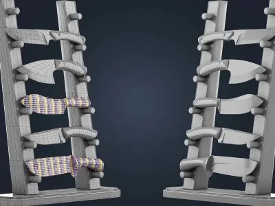 40 Knife Base Mesh Vol 04 Game Ready Low-poly 3D model