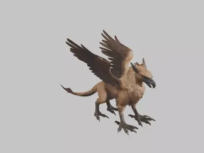 Fantasy Griffin Character Low-poly 3D model