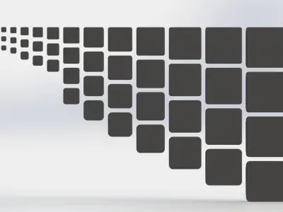 Set of square plugs Low-poly 3D model