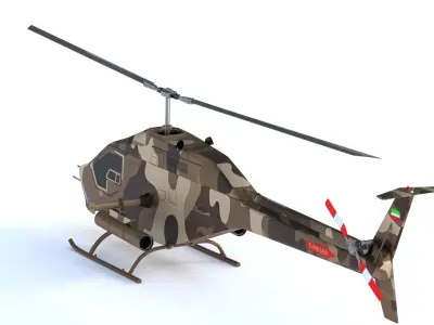 HESA Shahed 285 - AH-58A - ONE MAN ATTACK HELICOPTER -  Low-poly 3D model