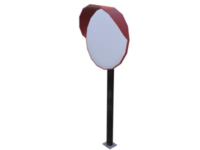 Convex Mirror Low-poly 3D model