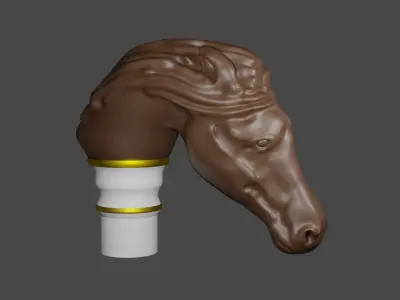 3D  MODELING AND SCULPTING OF HORSE HEAD  3D model