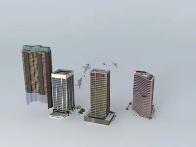 WW3 vegas skyline Free 3D model