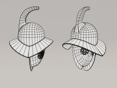 Conquistador Helmet - Rusted - Historical Helmet Low-poly 3D model