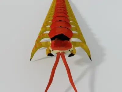 Scolopendra crab Low-poly 3D model