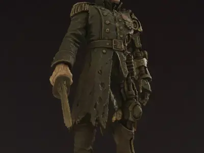 The Iron Major Victorian Steampunk Warlord 3D model