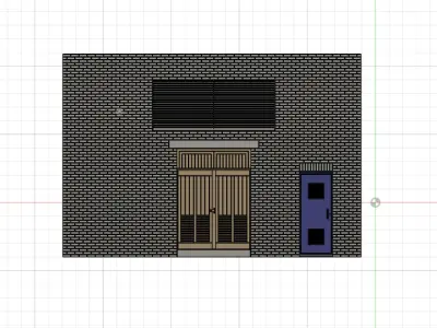 Model Railway Brick Arch Commercial Premises Add-on Component 3D print model