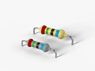 PBR Resistor model with 2K textures 3D model