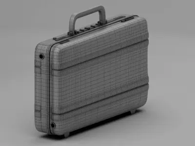Metal Brief Case Low-poly 3D model