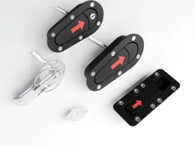 Automotive panel latches 3D model