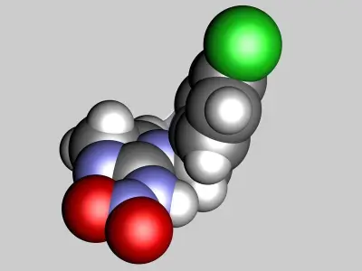 Imidacloprid molecule 3D model