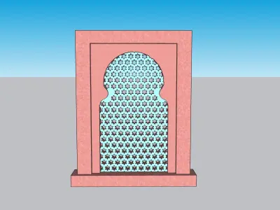 indian jodhpuri stone jharokha 3D model