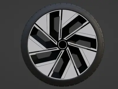 Volvo wheel Low-poly 3D model