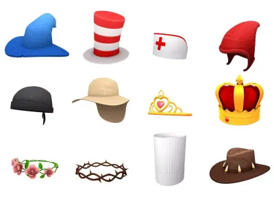 Hats Pack 6 3D model