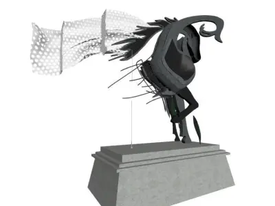 HORSE SCULPTURE  Low-poly 3D model