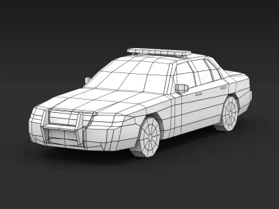 POLICE CAR Free low-poly 3D model
