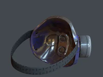 Gas mask helmet 3d model scifi Low-poly  Low-poly 3D model 574