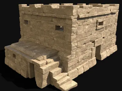  ARABIC DESERT RUINS ANCIENT PACK COLLECTION BUILDER AAA Low-poly 3D model