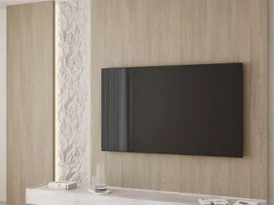  TV wall panel 004 Free 3D model
