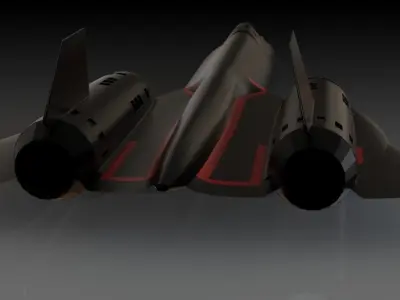 Lockheed SR-71 Blackbird Fighter Jet Model 3D model