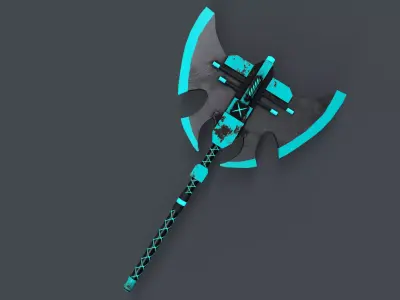 Sci-Fi Axe V4 - 07 Low-poly 3D model