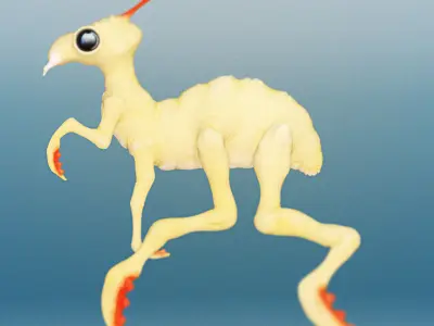 Rigged Alien Drone Creature 3D Model for Poser and Daz 3D model