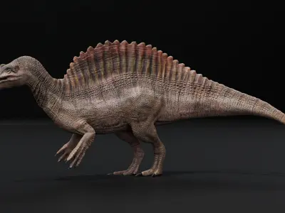Monster Spinosaurus Dinosaur Low-poly 3D model