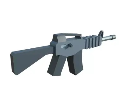 Lowpoly guns ar - rifle Low-poly 3D model