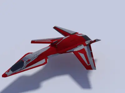 scifi fighter jet 3D model