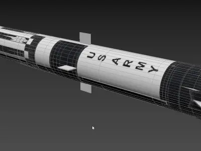 MGM-31 Pershing 1 Solid-Fueled Ballistic Missile 3D model
