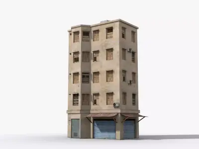 Arab Middle East Building x30 Low-poly 3D model