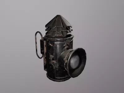 Police Lantern Low-poly 3D model