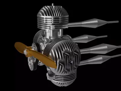 Aerospace engine  X-Engine 3D model
