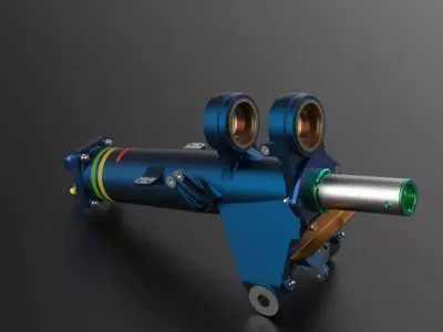 P-51BC and Early D Mustang Tail Wheel Shock Housing Sub Assembly 3D print model