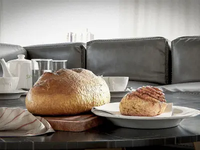 Varied Food Collection Free low-poly 3D model