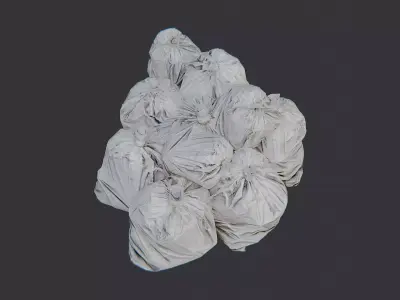 Hazmat Bag Military Prop for Film and VFX Low-poly 3D model