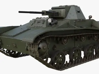 Tank T 60 Mental ray 3D model