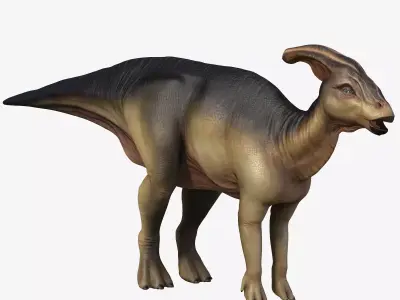 Parasaurolophus dinosaur Low-poly 3D model
