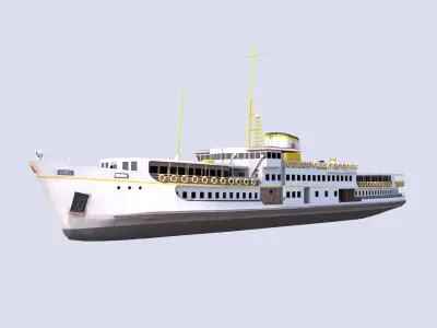 Istanbul Vapuru Cityline Ferry Low-poly 3D model