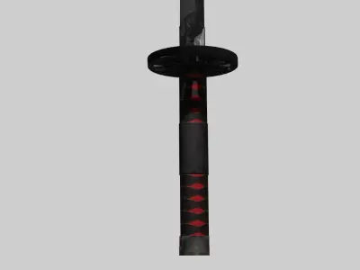 Tanjiros Katana Low-poly 3D model