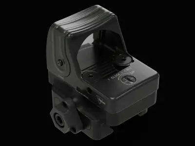 Trijicon RMR Dual Illuminated and 45 Degree Mount Low-poly 3D model