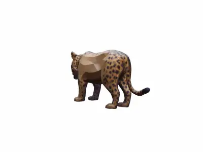 3d Render The Leopard Is A Sleek Powerful Big Cat  3D model