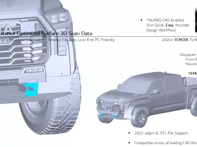 2024 2025 TOYOTA Tundra TRD Pro 3D Scan Front Chassis Mounts 3D model
