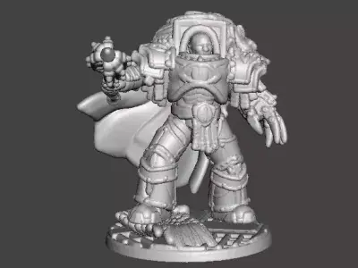 6MM SCALE HERETIC WARLORD MINIATURE MODEL SCIFI OR FANTASY GAMES 3D print model