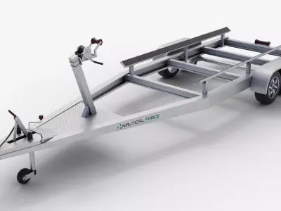 Boat Trailer Low-poly 3D model